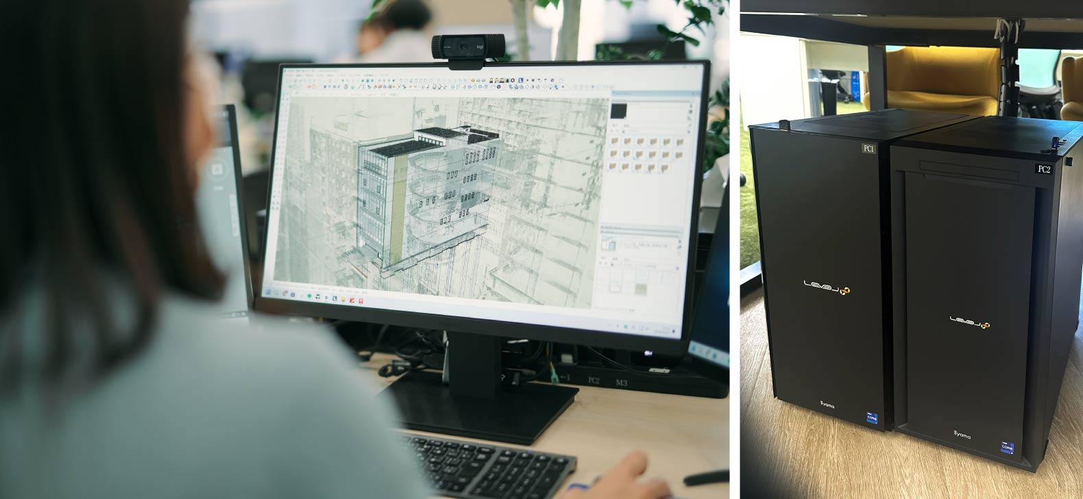 竹田がBIMベースの3Dを編集・ハイスペックPC