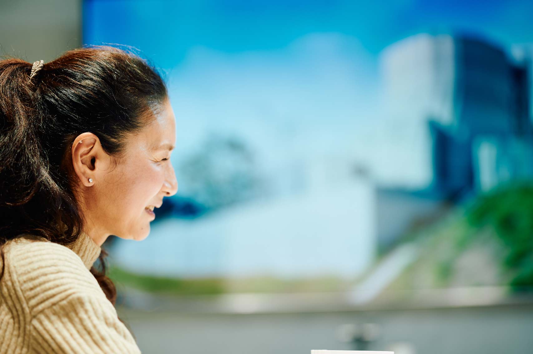 オノコム内でのインタビュー　株式会社 築　五十嵐理香氏